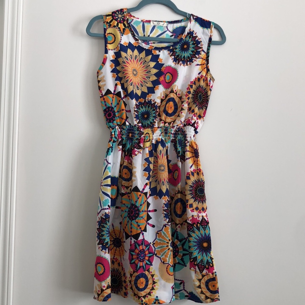 Drunken Tango printed dress size large